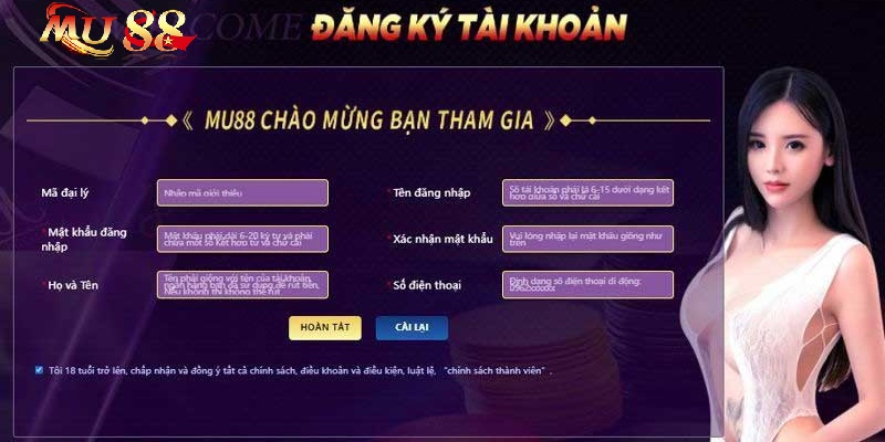 Đăng Ký Tài Khoản Mu88